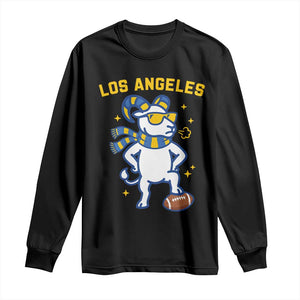 Cool Ram Football Fan Long Sleeve Shirt Royal Blue And Gold Pride TS12 Black Print Your Wear