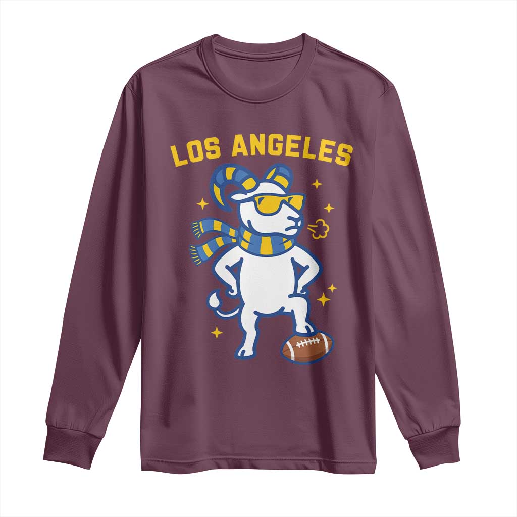 Cool Ram Football Fan Long Sleeve Shirt Royal Blue And Gold Pride TS12 Maroon Print Your Wear