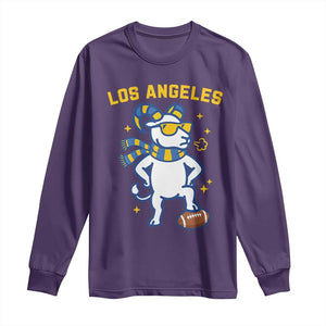 Cool Ram Football Fan Long Sleeve Shirt Royal Blue And Gold Pride TS12 Purple Print Your Wear