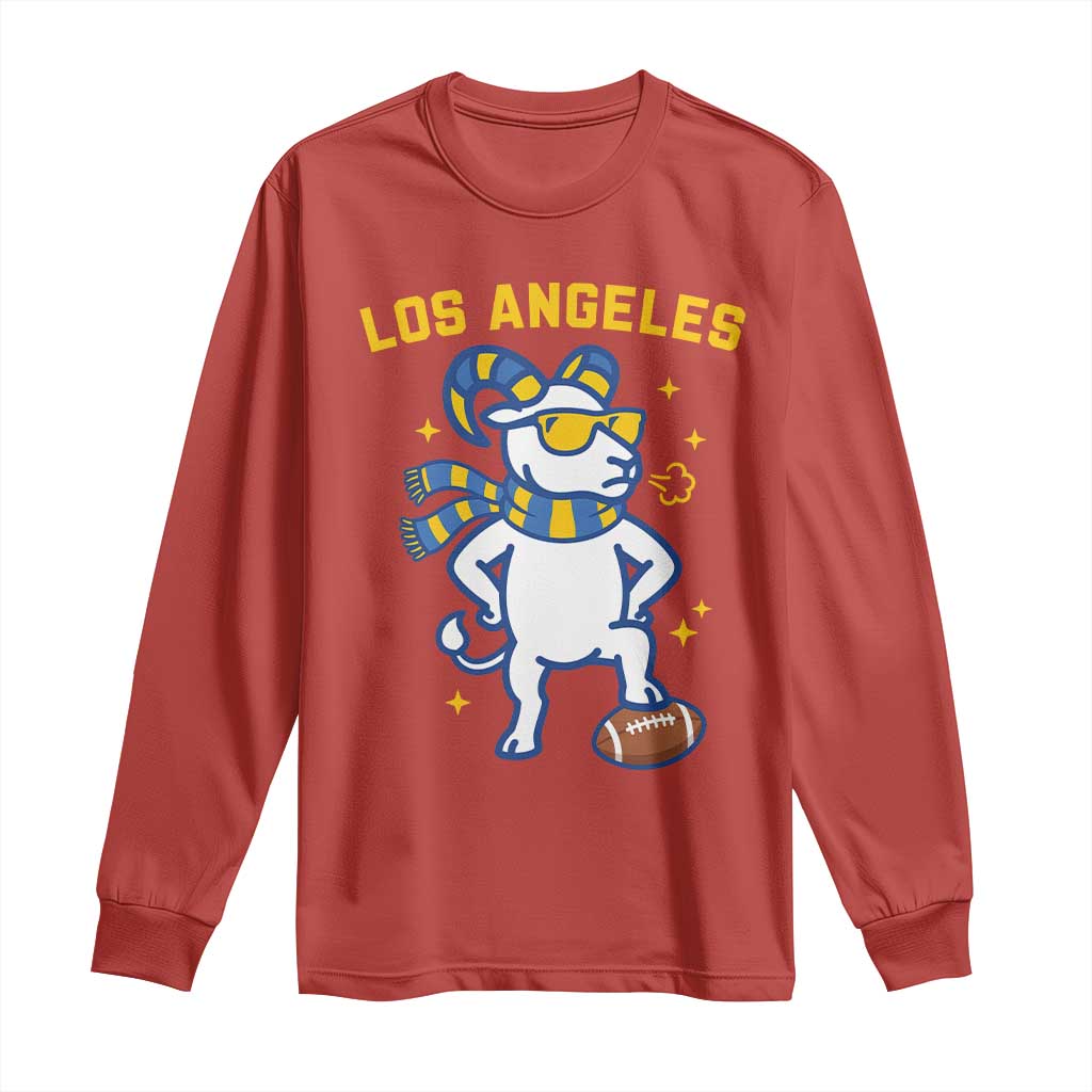 Cool Ram Football Fan Long Sleeve Shirt Royal Blue And Gold Pride TS12 Red Print Your Wear