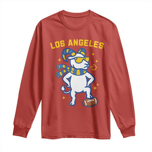 Cool Ram Football Fan Long Sleeve Shirt Royal Blue And Gold Pride TS12 Red Print Your Wear