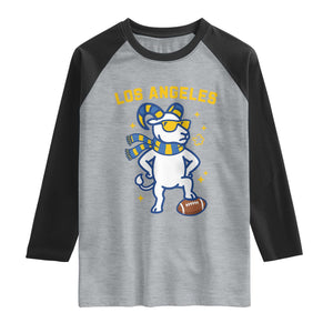 Cool Ram Football Fan Raglan Shirt Royal Blue And Gold Pride TS12 Heather Gray Black Print Your Wear