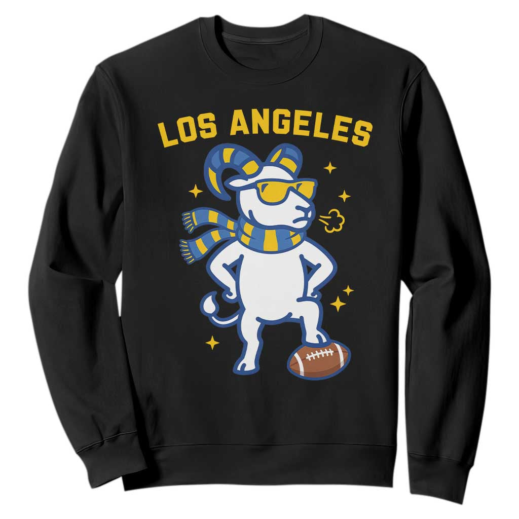 Cool Ram Football Fan Sweatshirt Royal Blue And Gold Pride TS12 Black Print Your Wear
