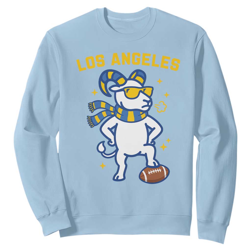 Cool Ram Football Fan Sweatshirt Royal Blue And Gold Pride TS12 Light Blue Print Your Wear