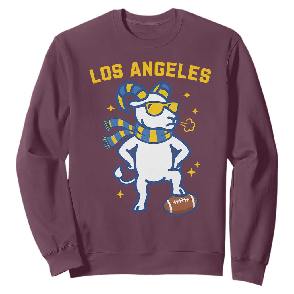 Cool Ram Football Fan Sweatshirt Royal Blue And Gold Pride TS12 Maroon Print Your Wear