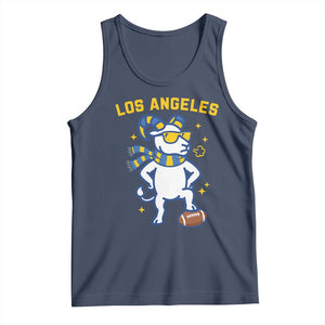 Cool Ram Football Fan Tank Top Royal Blue And Gold Pride TS12 Navy Print Your Wear