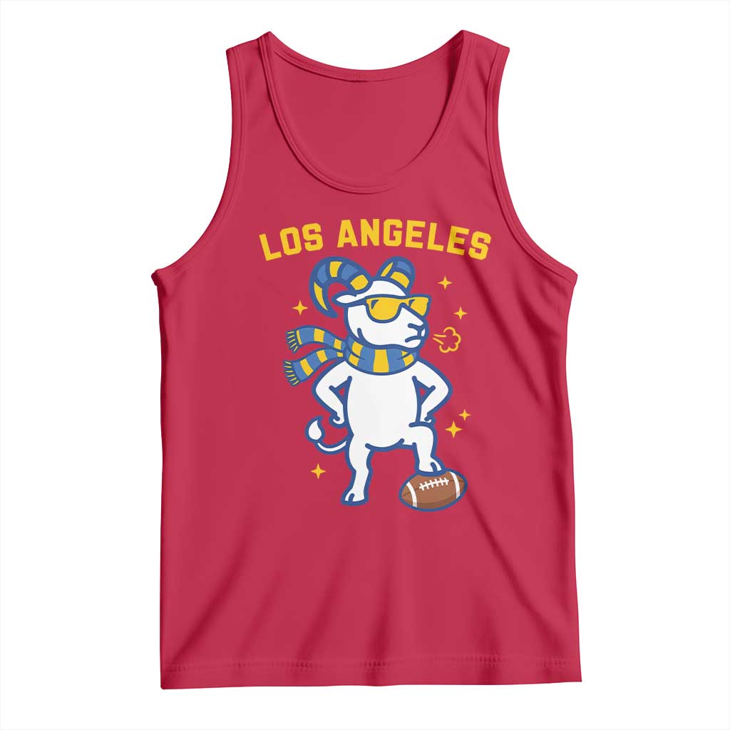 Cool Ram Football Fan Tank Top Royal Blue And Gold Pride TS12 Red Print Your Wear