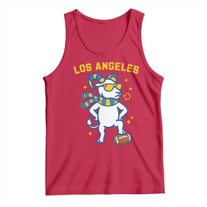 Cool Ram Football Fan Tank Top Royal Blue And Gold Pride TS12 Red Print Your Wear