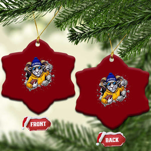 Los Angeles Sports Fan Gift Ceramic Ornament Angry Ram Face Cracked Wall TS12 Print Your Wear