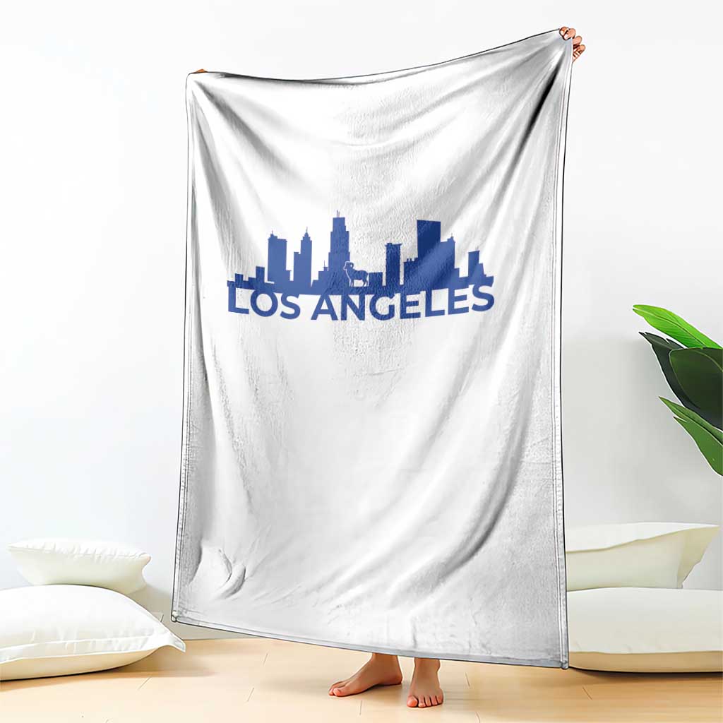 Vintage Los Angeles Skyline Ram Fan Throw Blanket Football Lover Gift TS12 Print Your Wear