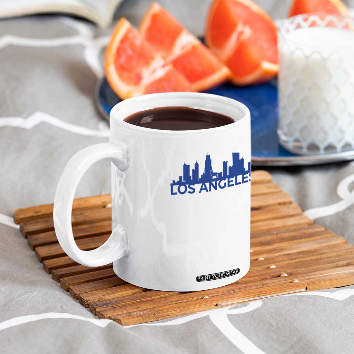 Vintage Los Angeles Skyline Ram Fan Coffee Mug Football Lover Gift TS12 Print Your Wear