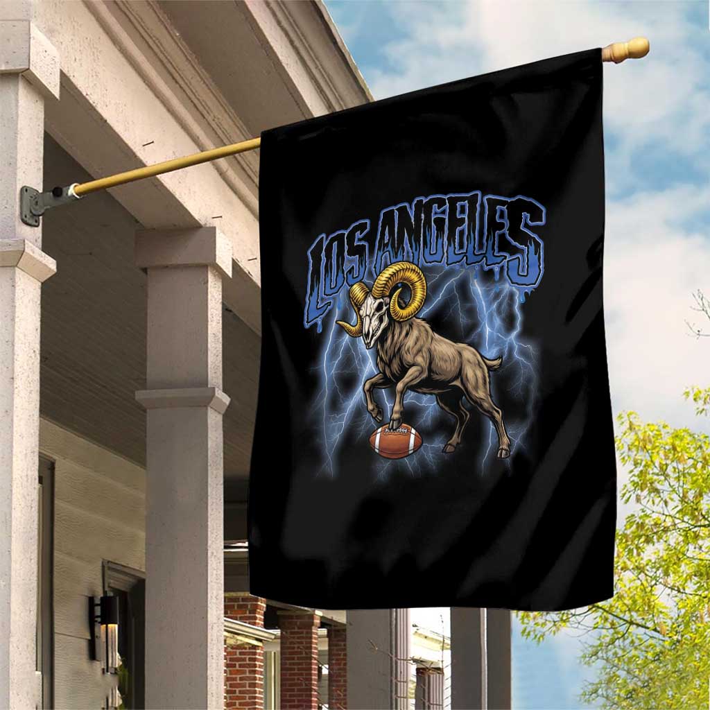 Gothic Lightning Ram Skull Garden Flag Game Day Sports Fan Gift TS12 Print Your Wear