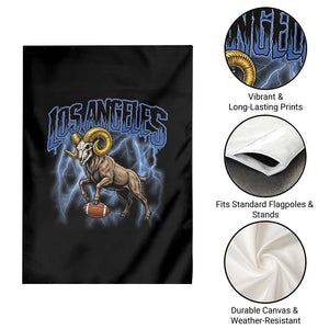 Gothic Lightning Ram Skull Garden Flag Game Day Sports Fan Gift TS12 Print Your Wear