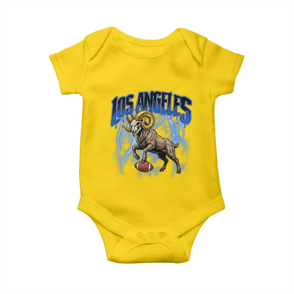 Gothic Lightning Ram Skull Baby Onesie Game Day Sports Fan Gift TS12 Daisy Print Your Wear