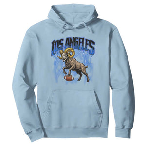 Gothic Lightning Ram Skull Hoodie Game Day Sports Fan Gift TS12 Light Blue Print Your Wear