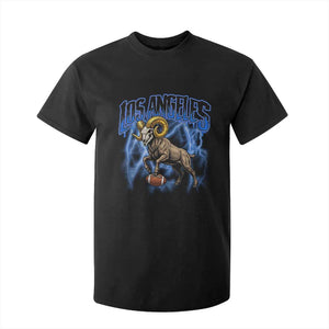 Gothic Lightning Ram Skull T Shirt For Kid Game Day Sports Fan Gift TS12 Black Print Your Wear