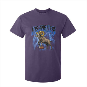 Gothic Lightning Ram Skull T Shirt For Kid Game Day Sports Fan Gift TS12 Purple Print Your Wear