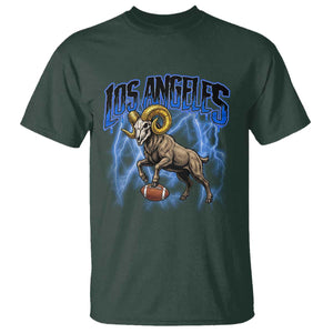 Gothic Lightning Ram Skull T Shirt Game Day Sports Fan Gift TS12 Dark Forest Green Print Your Wear