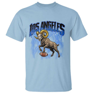 Gothic Lightning Ram Skull T Shirt Game Day Sports Fan Gift TS12 Light Blue Print Your Wear