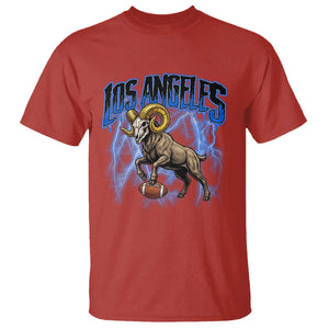 Gothic Lightning Ram Skull T Shirt Game Day Sports Fan Gift TS12 Red Print Your Wear