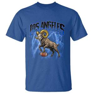 Gothic Lightning Ram Skull T Shirt Game Day Sports Fan Gift TS12 Royal Blue Print Your Wear