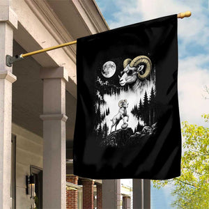 Cool Ram Wearing Sunglasses Moon Nature Vintage Graphic Garden Flag TS12 Print Your Wear