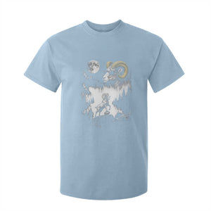 Cool Ram Wearing Sunglasses Moon Nature Vintage Graphic T Shirt For Kid TS12 Light Blue Print Your Wear
