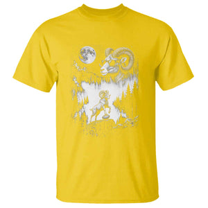 Cool Ram Wearing Sunglasses Moon Nature Vintage Graphic T Shirt TS12 Daisy Print Your Wear