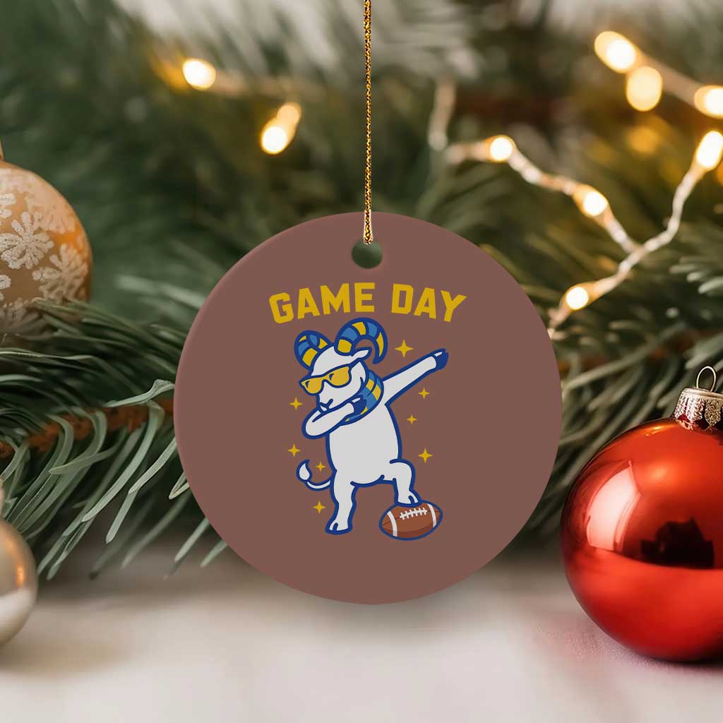 Funny Dabbing Ram Ceramic Ornament Los Angeles Sports Fan Gift TS12 1pc Mocha Print Your Wear