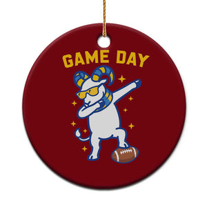 Funny Dabbing Ram Ceramic Ornament Los Angeles Sports Fan Gift TS12 1pc Red Print Your Wear