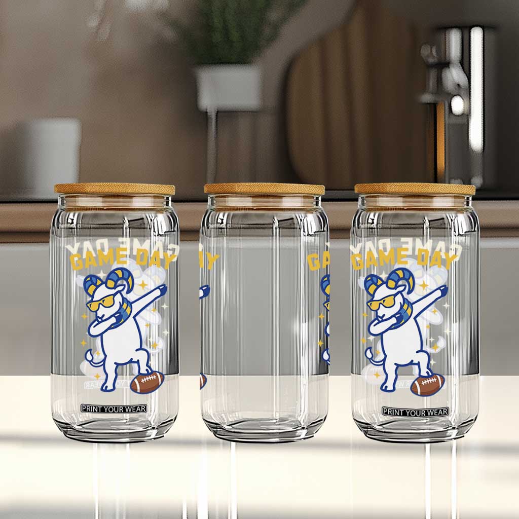 Funny Dabbing Ram Glass Can Los Angeles Sports Fan Gift TS12 Print Your Wear