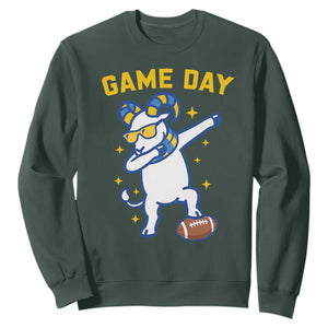 Funny Dabbing Ram Sweatshirt Los Angeles Sports Fan Gift TS12 Dark Forest Green Print Your Wear