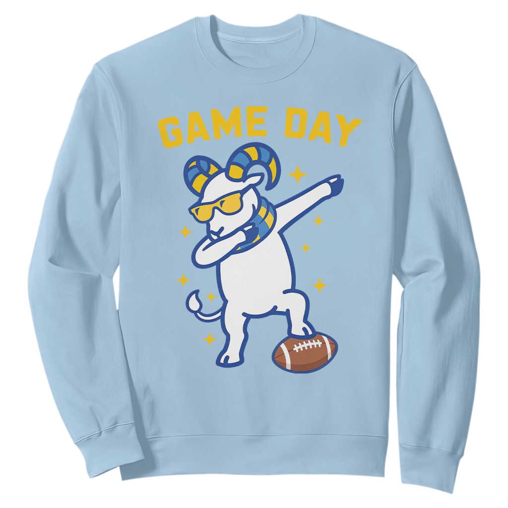 Funny Dabbing Ram Sweatshirt Los Angeles Sports Fan Gift TS12 Light Blue Print Your Wear