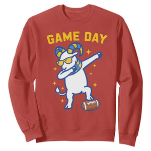 Funny Dabbing Ram Sweatshirt Los Angeles Sports Fan Gift TS12 Red Print Your Wear