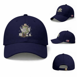 Funny Cowboy Frog Baseball Cap Not Now Partner My Tummy Hurts TS12 Baseball Cap Universal Fit Dark Blue Print Your Wear