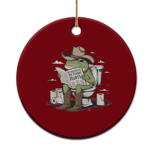 Funny Cowboy Frog Ceramic Ornament Not Now Partner My Tummy Hurts TS12 1pc Red Print Your Wear