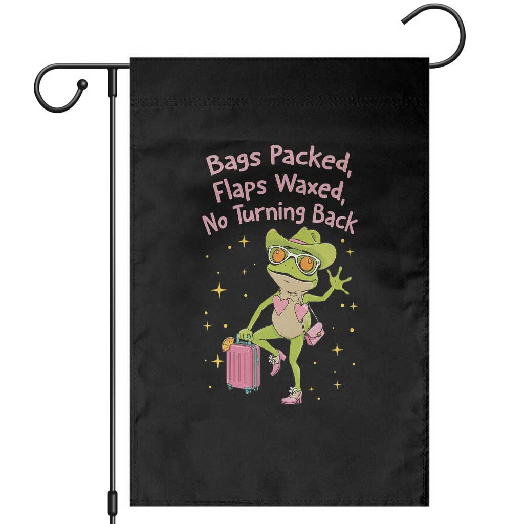 Funny Girls Trip Frog Garden Flag Bags Packed Flaps Waxed TS12 Black Print Your Wear