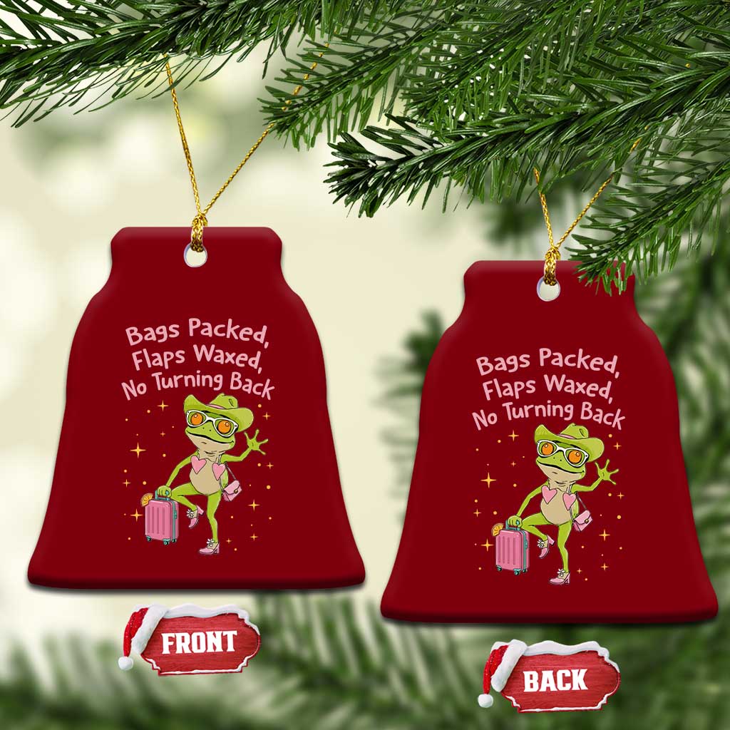 Funny Girls Trip Frog Ceramic Ornament Bags Packed Flaps Waxed TS12 Print Your Wear
