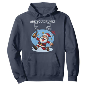 Funny Christmas Drinking Hoodie Are you Drunk Santa TS12 Navy Print Your Wear