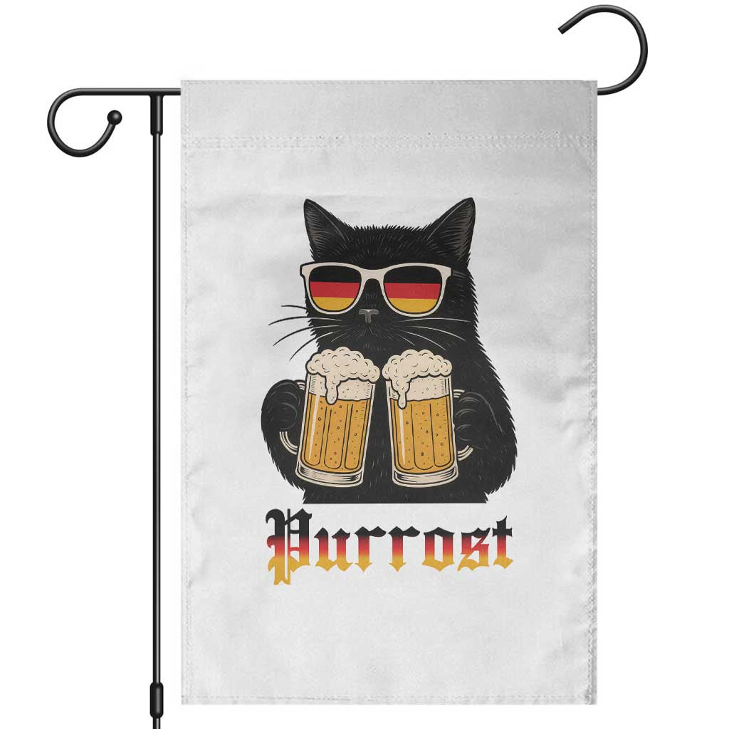Oktoberfest Prost Cat Drinking Garden Flag Funny Purrost German Beer Gift TS12 White Print Your Wear
