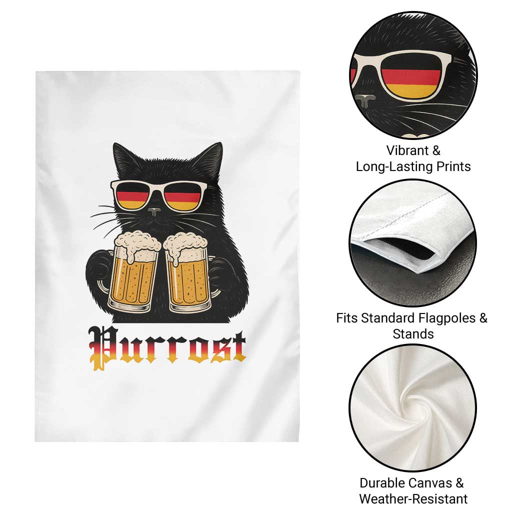 Oktoberfest Prost Cat Drinking Garden Flag Funny Purrost German Beer Gift TS12 Print Your Wear