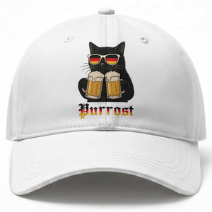 Oktoberfest Prost Cat Drinking Baseball Cap Funny Purrost German Beer Gift TS12 Print Your Wear