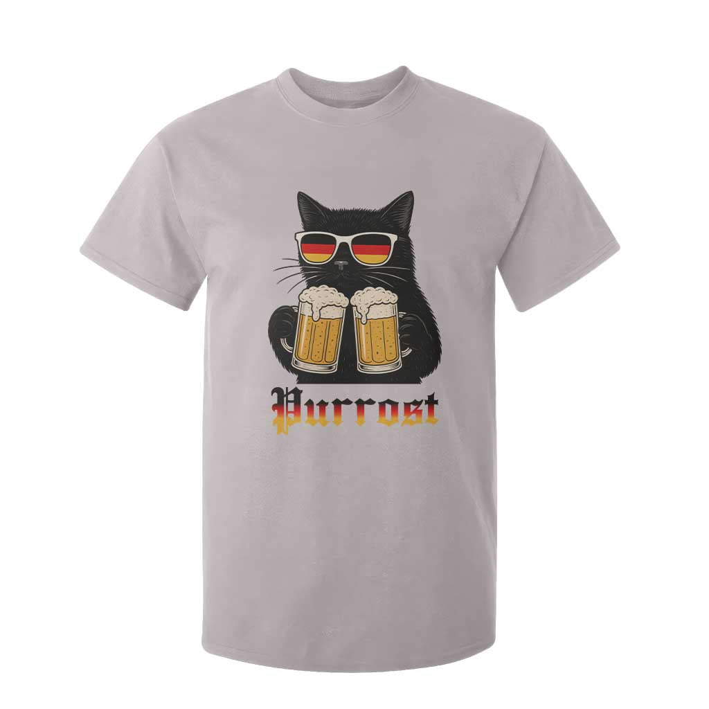 Oktoberfest Prost Cat Drinking T Shirt For Kid Funny Purrost German Beer Gift TS12 Ice Gray Print Your Wear