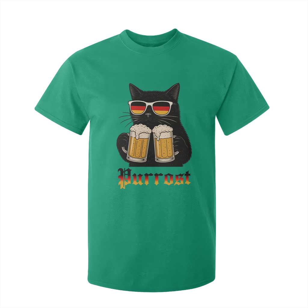Oktoberfest Prost Cat Drinking T Shirt For Kid Funny Purrost German Beer Gift TS12 Irish Green Print Your Wear