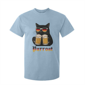 Oktoberfest Prost Cat Drinking T Shirt For Kid Funny Purrost German Beer Gift TS12 Light Blue Print Your Wear