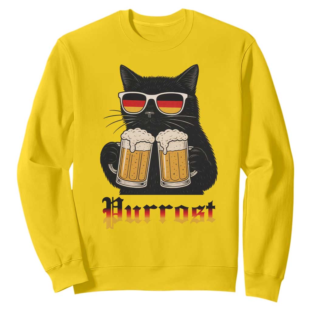 Oktoberfest Prost Cat Drinking Sweatshirt Funny Purrost German Beer Gift TS12 Daisy Print Your Wear
