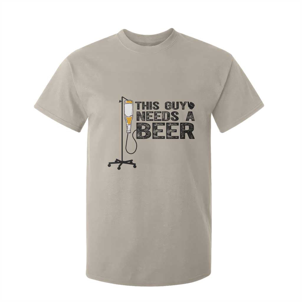 Funny Drinking Lover T Shirt For Kid This Guy Needs A Beer TS12 Sand Print Your Wear