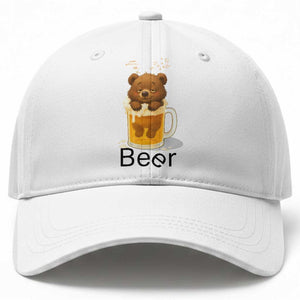 Funny Drinking Lover Baseball Cap Bear In Beer Glass TS12 Print Your Wear