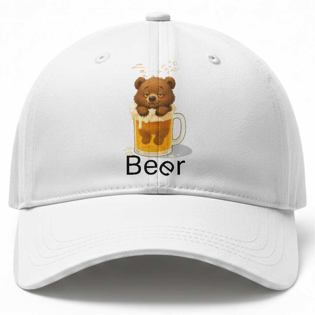 Funny Drinking Lover Baseball Cap Bear In Beer Glass TS12 Print Your Wear
