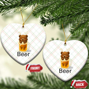 Funny Drinking Lover Ceramic Ornament Bear In Beer Glass TS12 Print Your Wear